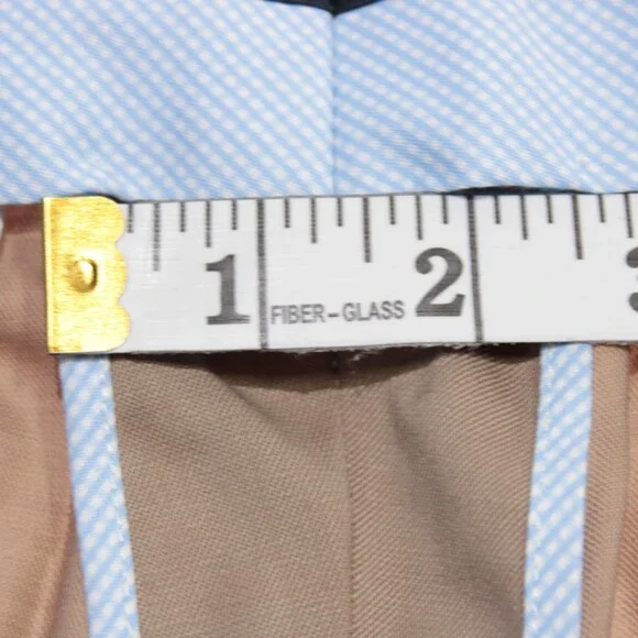 Zanella NWT Dress Pants Size 35 US Pn12 In Solid Beige Wool Blend